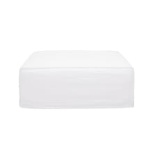 Como Linen Square Ottoman Pure White - 100cm x 100cm color Linen Pure White