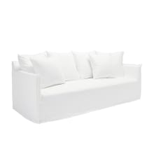 Como Linen Sofa Pure White - 3 Seater color Linen Pure White