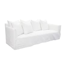 Como Linen Sofa Pure White - 3 Seater color Linen Pure White