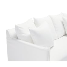 Como Linen Sofa Pure White - 3.5 Seater color Linen Pure White