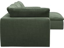 Cloud Deep Tribute Dark Jade Modular Sofa - 3 Seater Chaise color Tribute Dark Jade