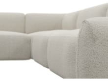 Beckett Boucle Ivory Modular Corner Sofa - 7 Piece color Boucle Ivory