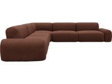Beckett Muse Rust Modular Corner Sofa - 7 Piece color Muse Rust