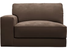 Monica Muse Chocolate Left Arm Facing Chair Module color Muse Chocolate