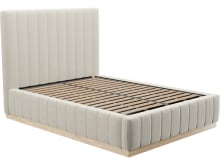 Brentwood Gas Lift Bed Muse Flax color Muse Flax