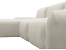 Beckett Muse Flax Chaise Sofa - 3 Seater color Muse Flax