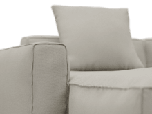 Riley Apt View Cream Sofa - 3 Seater and Ottoman color View Cream