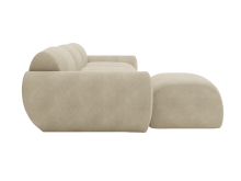 Malmo Avon Taupe Sofa with Ottoman - 4 Piece color Avon Taupe