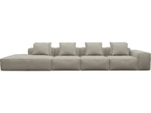 Riley Plaza Natural Modular Sofa - 1x Arm, 3x Armless, 1x Left Terminal color Plaza Natural