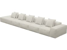 Riley Toorak Pearl Modular Sofa - 1x Arm, 4x Armless, 1x Left Terminal color Toorak Pearl
