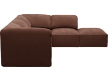 Kai Muse Rust Modular Sofa - 4 Seater and Ottoman color Muse Rust