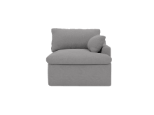Retreat View Steel 1 Seat Right Arm Facing Sofa Module color View Steel