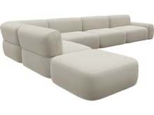 Beckett Muse Flax Modular Sofa - 7 Piece color Muse Flax