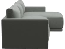 Haven Apt Tribute Storm Chaise Sofa color Tribute Storm