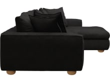 Tully California Charcoal Chaise Sofa - 3 Seater color California Charcoal
