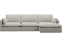 Willow Noa Desert Chaise Sofa - 3 Seater color Noa Desert