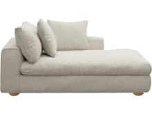 Tully Boucle Ivory Chaise Right Arm Facing Module color Boucle Ivory