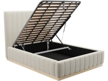 Brentwood Gas Lift Bed Muse Flax color Muse Flax