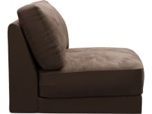 Monica Muse Chocolate Armless Sofa Chair Module color Muse Chocolate