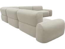 Beckett Muse Flax Modular Corner Sofa - 7 Piece color Muse Flax
