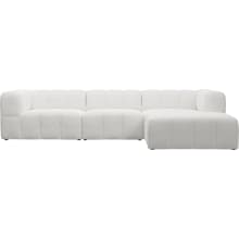 Lucello Noa Fog Modular Sofa with Ottoman - 4 Piece color Noa Fog