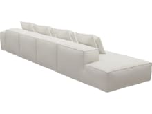 Riley Tribute Ice Modular Sofa - 1x Arm, 3x Armless, 1x Left Terminal color Tribute Ice