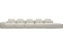 Riley Toorak Pearl Modular Sofa - 1x Arm, 4x Armless, 1x Right Terminal color Toorak Pearl