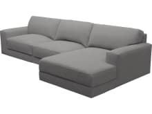 Monica California Slate Chaise Sofa - 3 Seater color California Slate