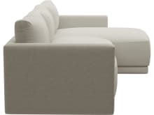 Haven Noa Desert Chaise Sofa - 3 Seater color Noa Desert