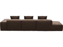Riley Muse Chocolate Modular Sofa - 1x Arm, 2x Armless, 1x Left Terminal color Muse Chocolate