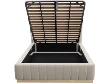 Brentwood Gas Lift Bed Muse Flax color Muse Flax