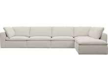 Cloud Deep Boucle Ivory Modular Sofa - 6 Piece color Boucle Ivory