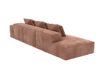 Riley Muse Dusk Modular Sofa - 1x Arm, 2x Armless, 1x Left Terminal color Muse Dusk