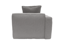 Riley Apt View Steel Chaise Left Arm Facing Sofa Module color View Steel