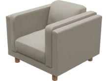Hayes Plaza Natural Armchair color Plaza Natural
