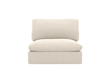 Willow Muse Flax Armless Sofa Module color Muse Flax
