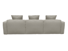 Riley Apt View Cream Sofa - 3 Seater and Ottoman color View Cream