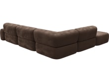 Beckett Muse Chocolate Modular Sofa - 6 Piece color Muse Chocolate