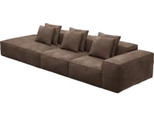 Riley Muse Chocolate Modular Sofa - 1x Arm, 2x Armless, 1x Left Terminal color Muse Chocolate