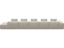 Riley Toorak Pearl Modular Sofa - 1x Arm, 4x Armless, 1x Right Terminal color Toorak Pearl