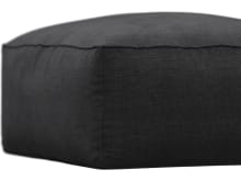 Riley Plaza Flint Grey Modular Small Ottoman color Plaza Flint Grey