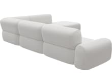 Beckett Muse Frost Modular Sofa - 6 Piece color Muse Frost