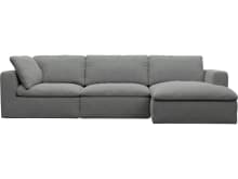 Cloud Deep Maya Flint Modular Sofa - 3 Seater Chaise color Maya Flint