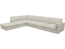 Willow Toorak Pearl Modular Sofa - 6 Seater LAF Terminal color Toorak Pearl