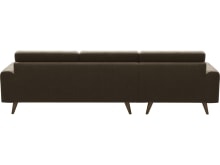 Dane Tribute Walnut Chaise Sofa - 3 Seater color Tribute Walnut