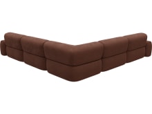 Beckett Muse Rust Modular Corner Sofa - 7 Piece color Muse Rust