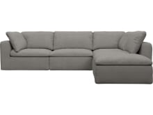 Cloud Deep Isla Soft Grey Modular Sofa - 5 Piece color Isla Soft Grey