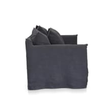 Como Linen Sofa Charcoal - 2.5 Seater color Linen Charcoal