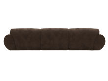 Malmo Muse Chocolate Chaise Sofa - 3 Seater color Muse Chocolate