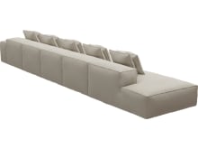 Riley Isla Sea Pearl Modular Sofa - 1x Arm, 4x Armless, 1x Left Terminal color Isla Sea Pearl